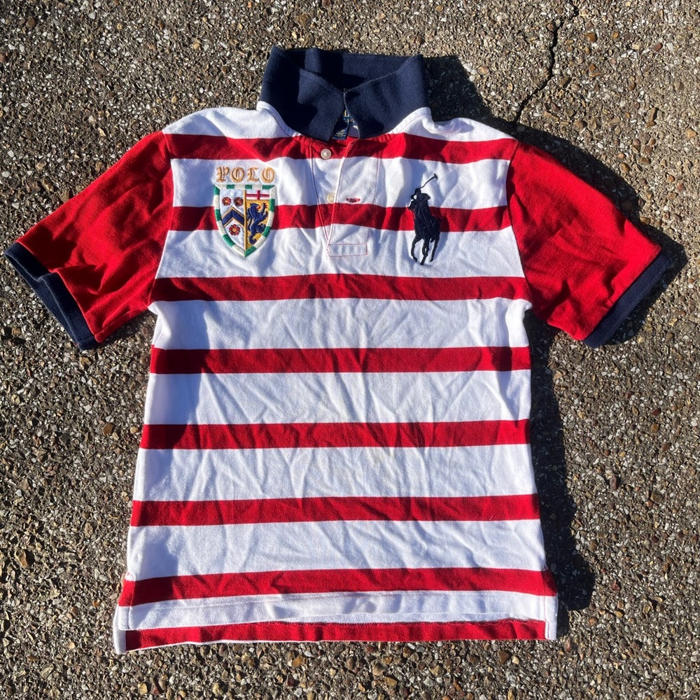 Polo by Ralph Lauren Kids Red and White Striped Shirt